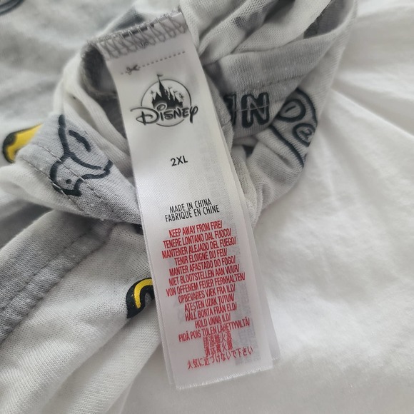 Disney Store NYC T-Shirt Burnout Ringer Tee Gray 2XL Taxi Pizza Bagel Subway - Picture 7 of 10